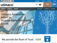 Tablet Screenshot of hsm.utimaco.com